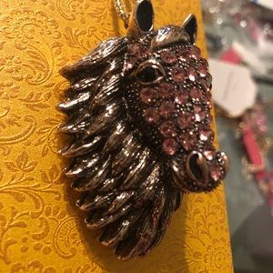Betsey Johnson Horse Stallion necklace 28”